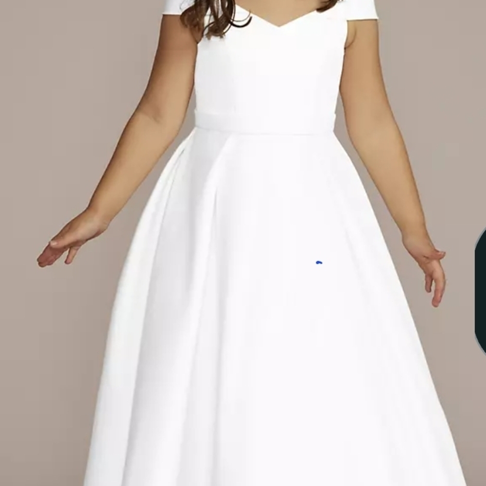 Charming White Formal Kids Dress Off The Shoulder